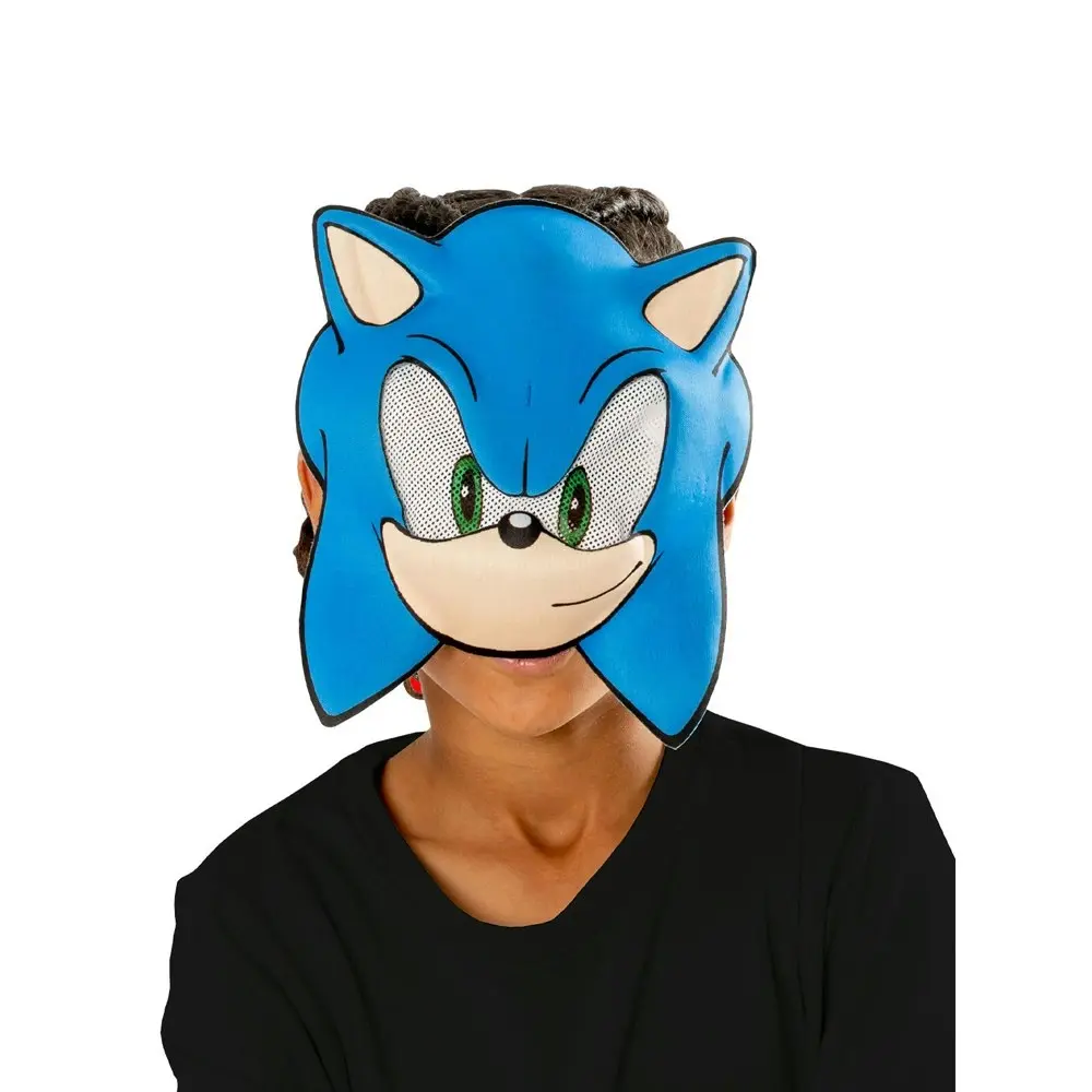 2x Sonic the Hedgehog 1/2 Mask Kids/Children Halloween Party Costume Accessory - Fashion