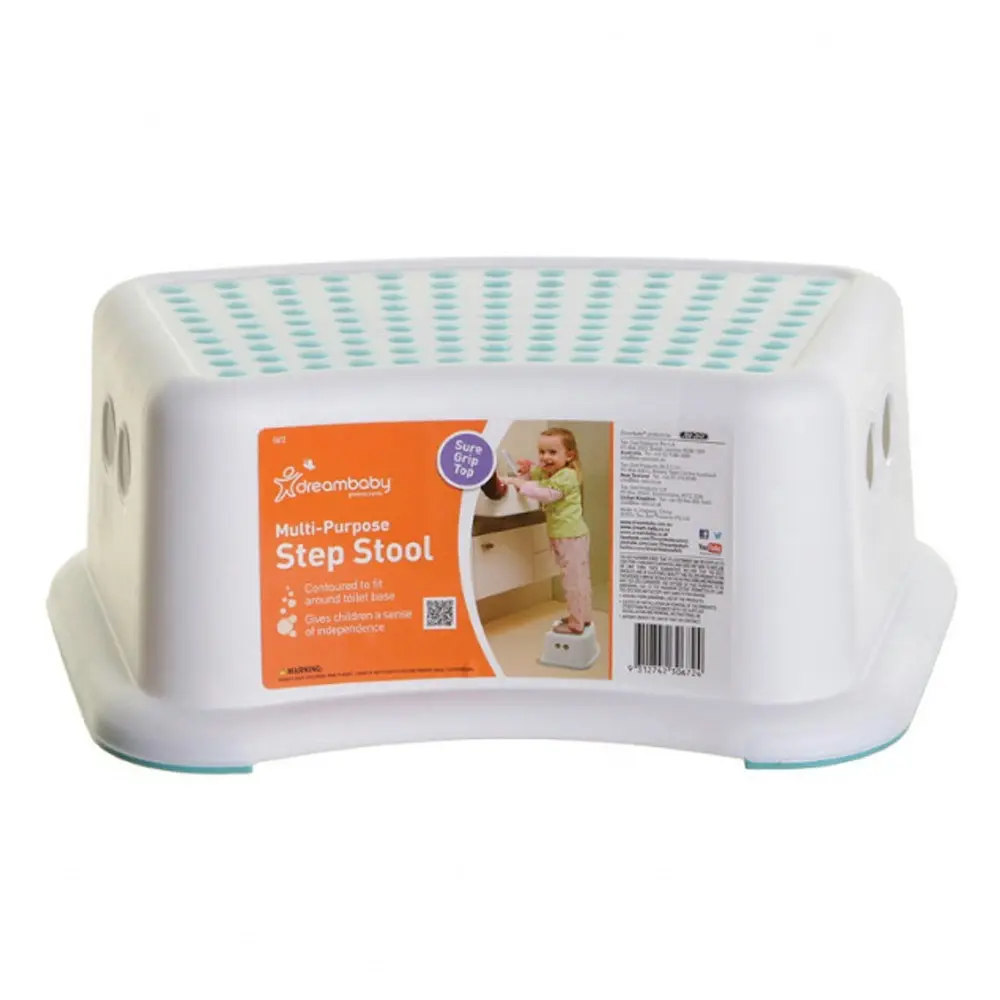 dreambaby 38cm Step Stool Aqua Dots Toilet Training Kids/Children/Toddler - Furniture