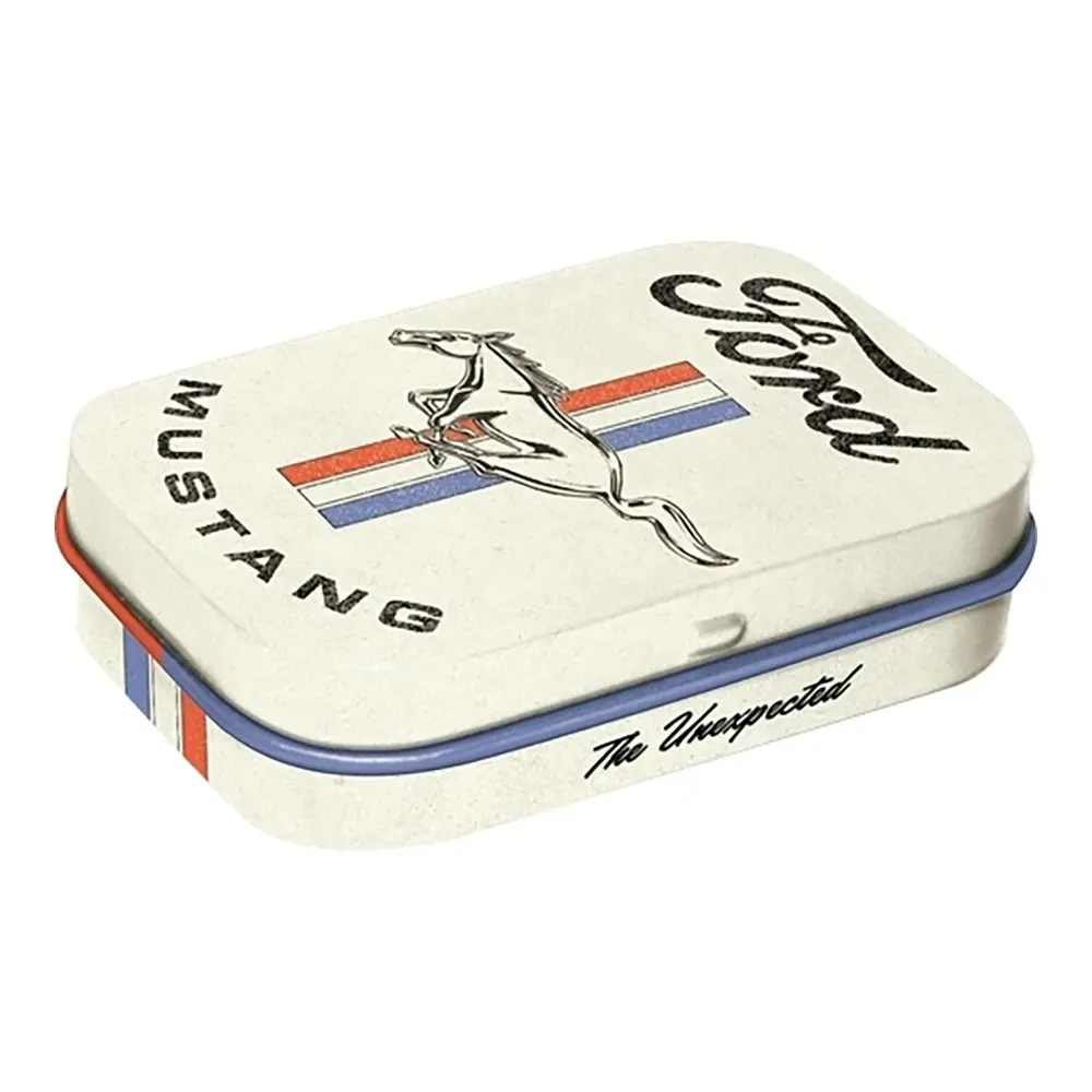 Nostalgic Art 6cm Metal Tin Mint Box Ford Mustang Fresh Breath Hard Candy Mints - Groceries