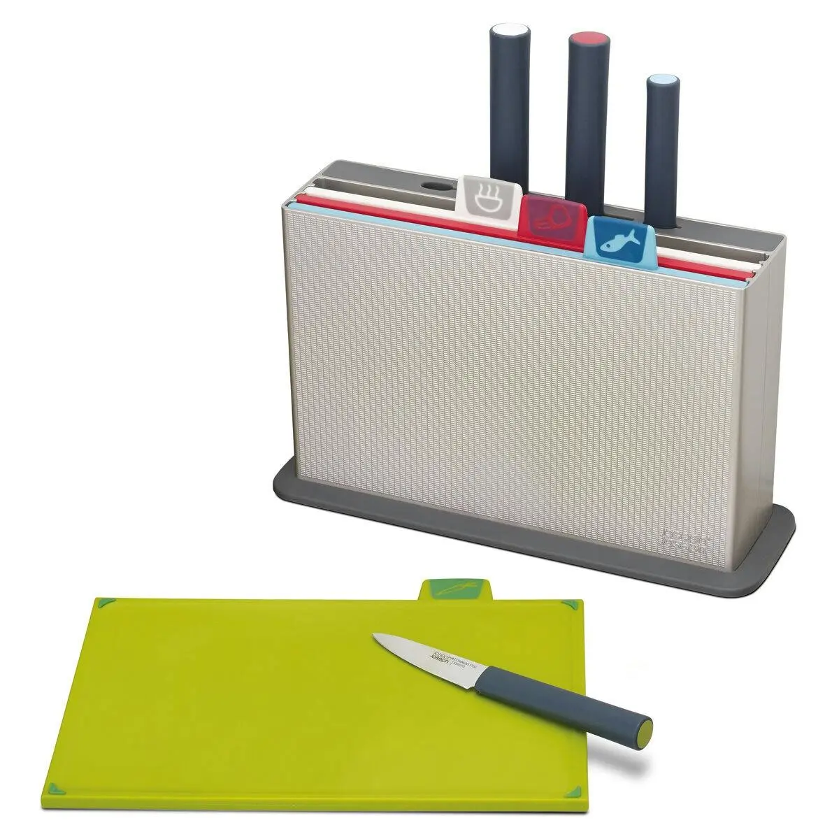 Joseph Joseph Index Chopping Board Set and Elevate Chef's Knife - Home & Garden