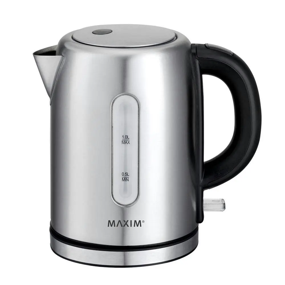 Maxim 1L Small Stainless Steel 2200W Electric Cordless Kettle Jug Water Boiler - Home & Garden
