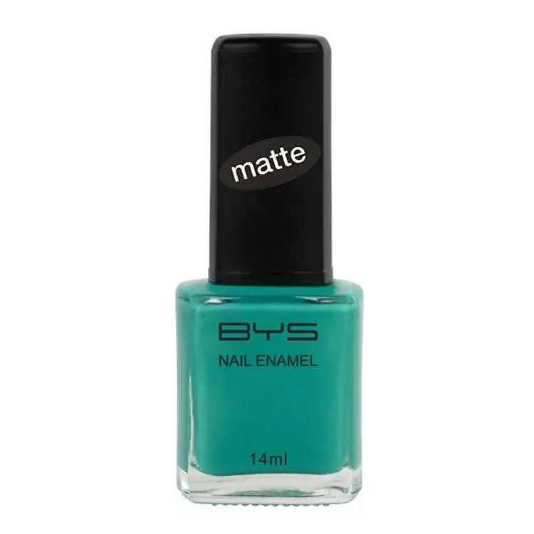 BYS Matte Mint Green Nail Polish Enamel Lacquer Long Wearing Quick Dry 14ml - Beauty