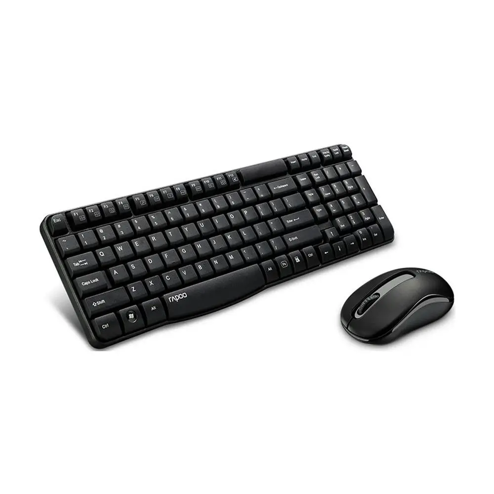 Rapoo X1800S 2.4GHz Wireless Optical Keyboard Mouse Combo For PC/Laptop Black - Electronics