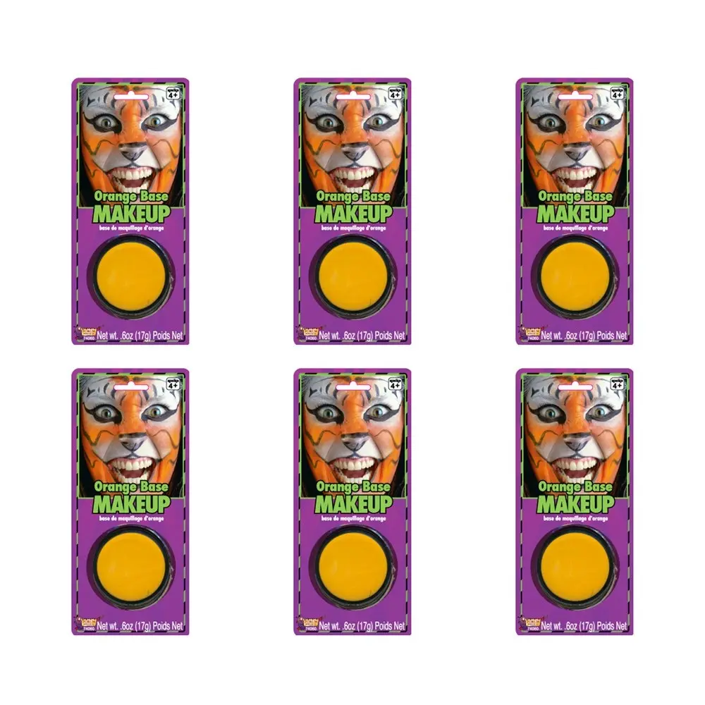 6x Grease Face Makeup Effects Halloween Trick or Treat Cosplay Accessory Orange - Fashion