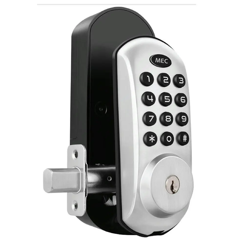 Mec Electronic 20 Code IP54 Safety/Security Smart Home Door Lock Deadbolt Chrome - Hardware