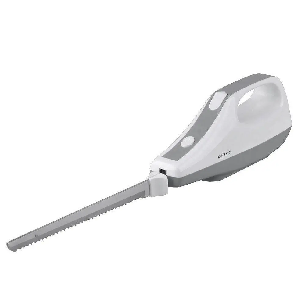 Maxim Kitchenpro Electric Knife 120W Stainless Steel Detachable Blades Cut Meat - Home & Garden