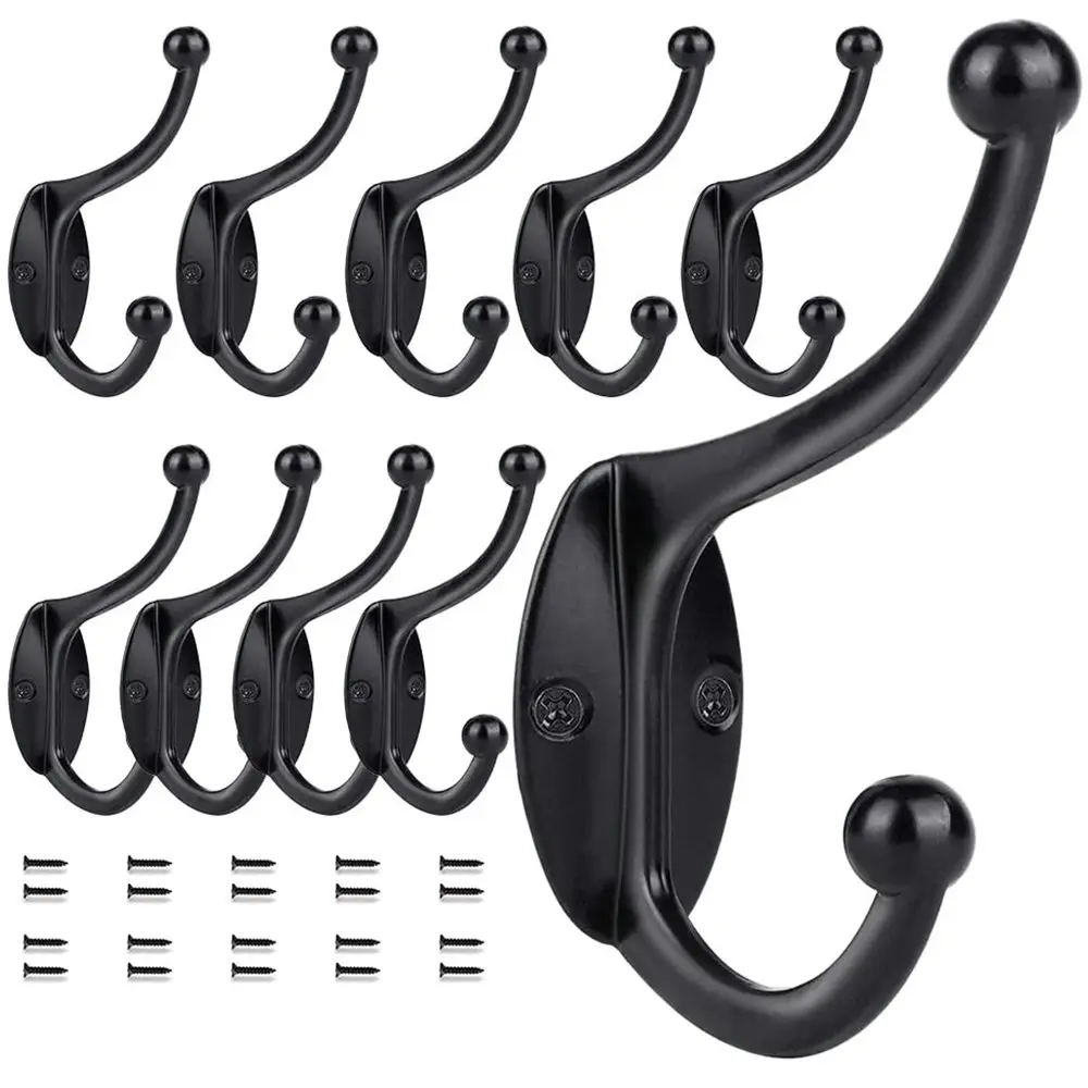 10 Pack Wall Hooks Coat Hooks Towel Hook for Hanging Heavy Duty Hat Hook - Home & Garden