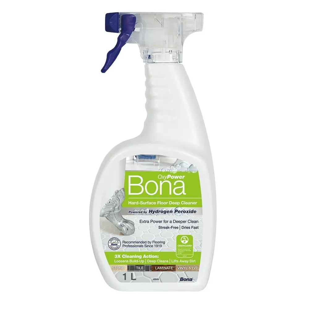 Bona 1L Hard Floor/Laminate/Tile Deep Surface Cleaner Spray w/Hydrogen Peroxide - Home & Garden