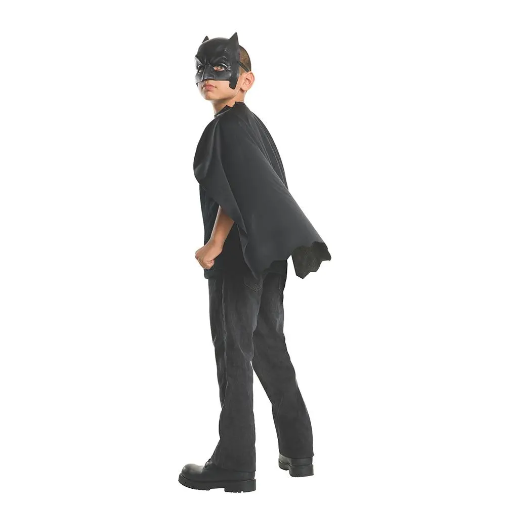 DC Comics Batman Cape And Mask Set Kids/Children Costumes/Haloween Party Black - Fashion
