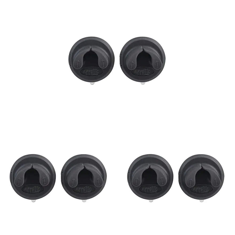 3x 2pc Appetito Wall Mount Suction Towel Holder Charcoal Home Kitchen Accessory - Home & Garden