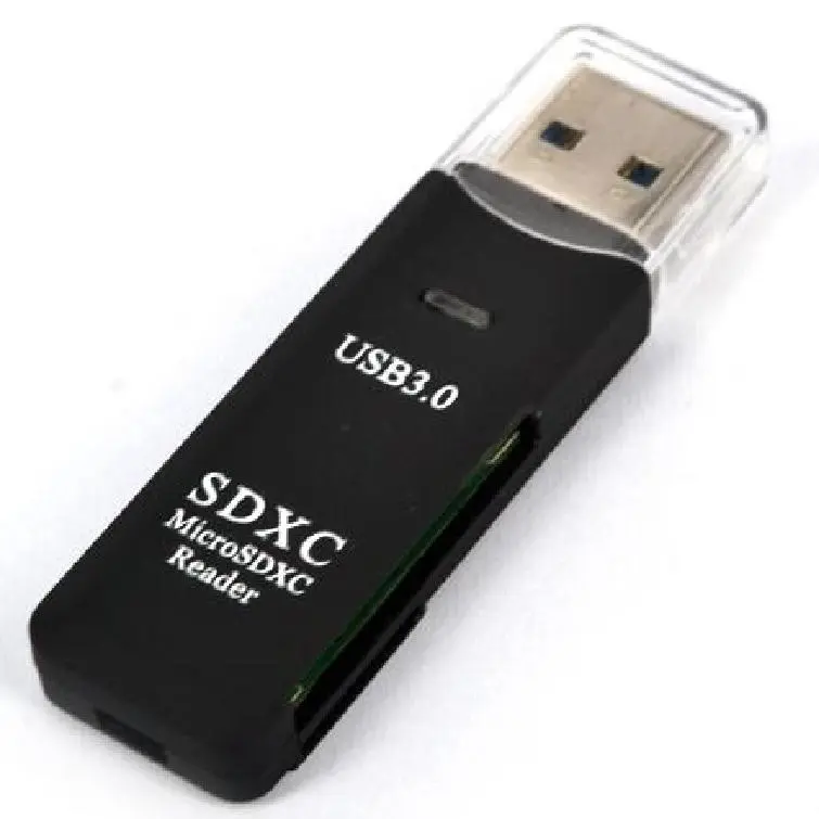 Astrotek Male USB 3.0 High Speed Memory Card Reader For SD and Micro SD Black - Electronics