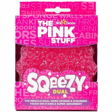 The Pink Stuff Sqeezy Dual Sided Sponge & Scrubber (rst-823773)