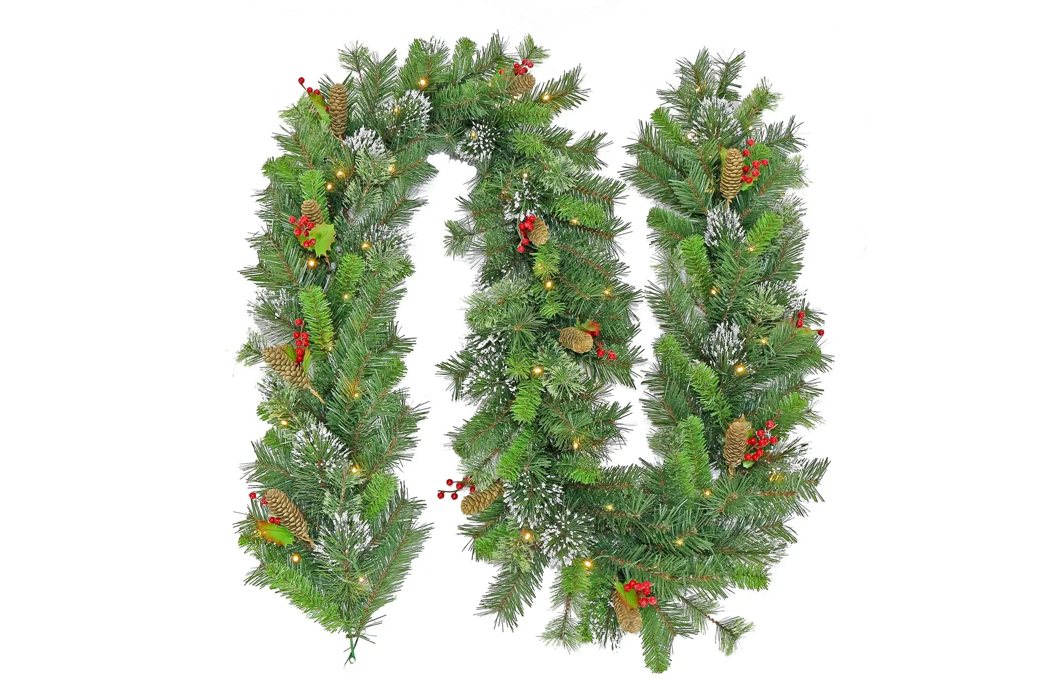 Christabelle 2.7m Christmas Garland with LED Lights - Wintry Pine
