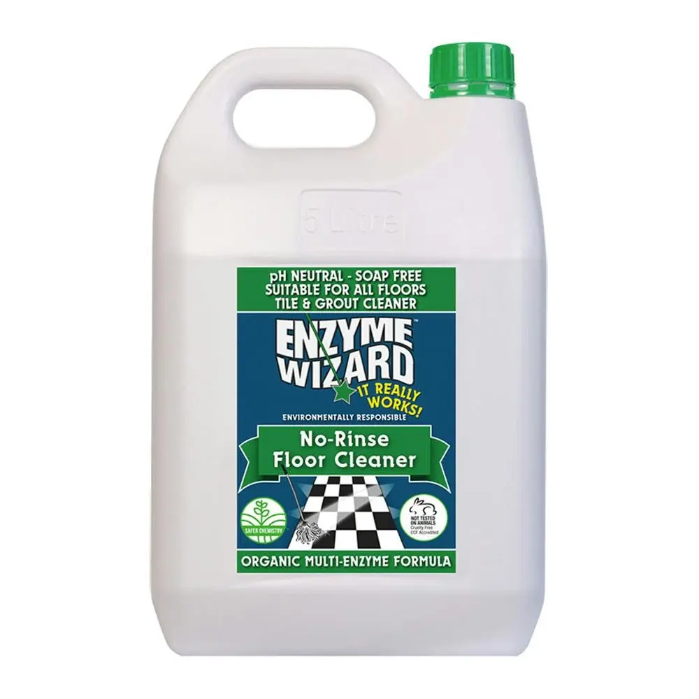 Enzyme Wizard 5L No Rinse Hard Surface Floor/Tiles/Lino/Conceret/Patio Cleaner - Home & Garden