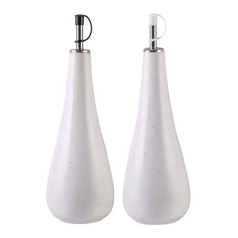 Ladelle Nestle Oil/Vinegar Dispenser/Holder Set 21.5x9cm Stoneware Home/Cooking - Home & Garden