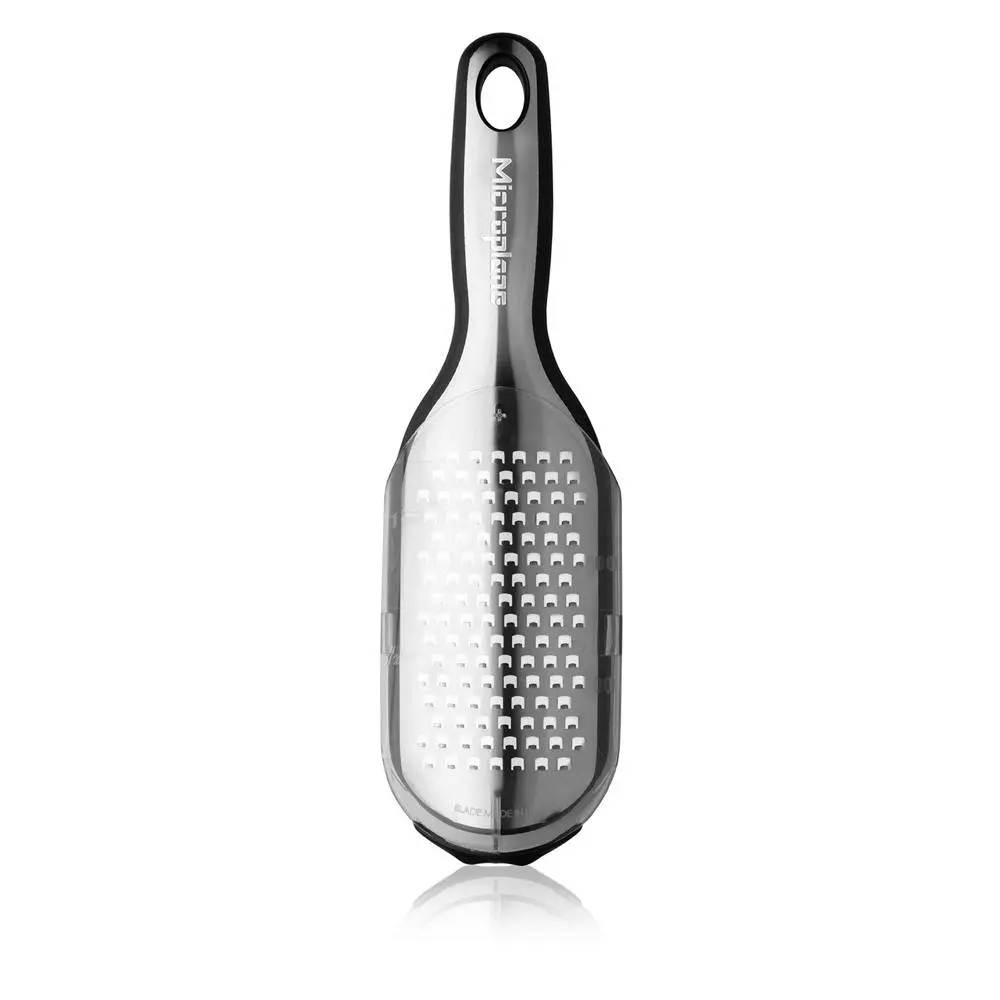 Microplane Stainless Steel Elite Coarse Cheese Grater w/ 250ml Catcher Black - Home & Garden