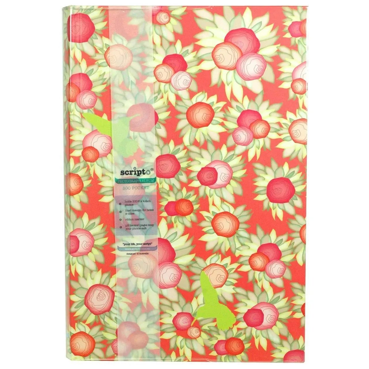 Scripto 300 Pocket 4x6'' Family Photo Album Hard Cover Book Humming Bird - Photography