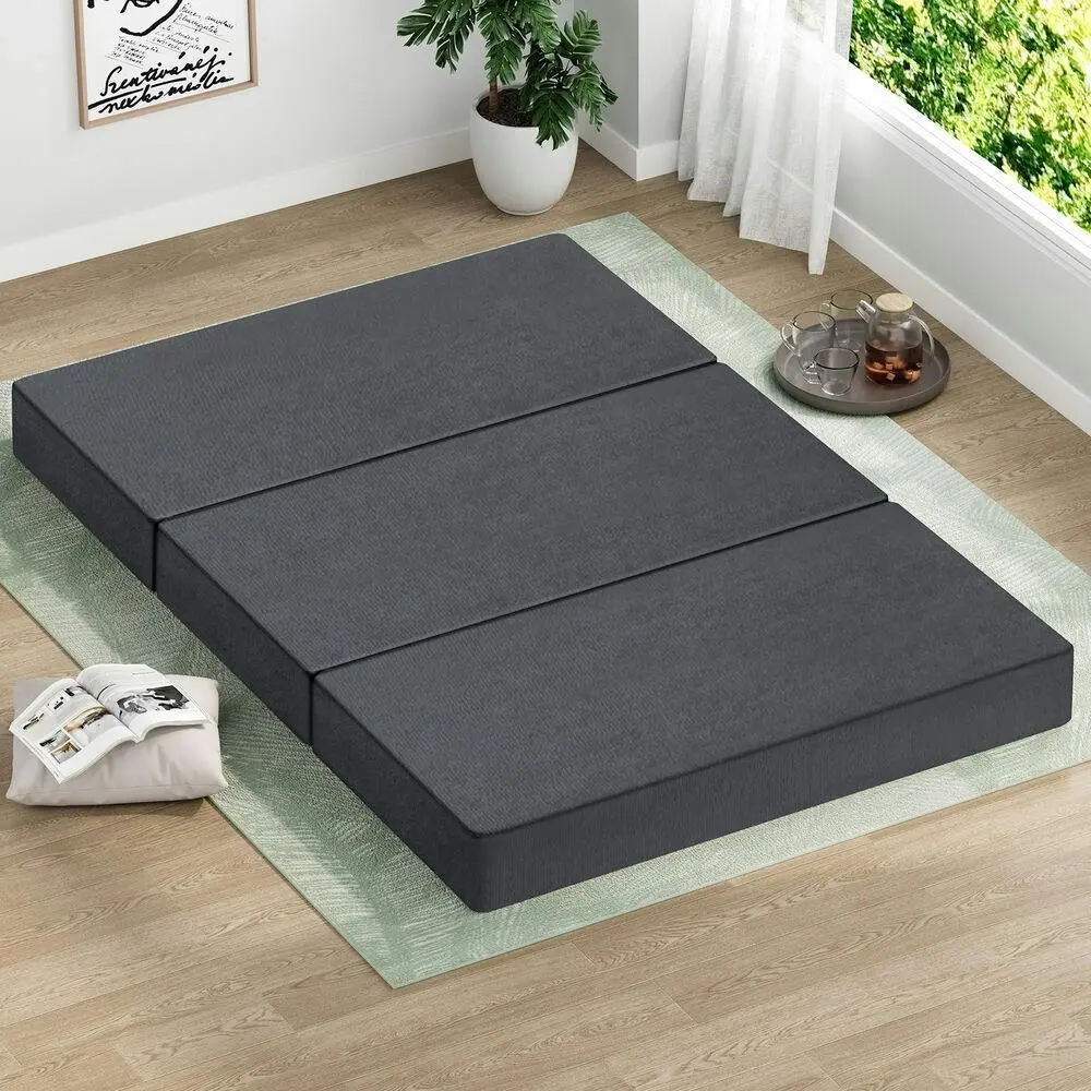 Starry Eucalypt Folding Mattress Foldable Foam Chair Portable Double Grey - Ultimate Mattress Sale - Save up to $600