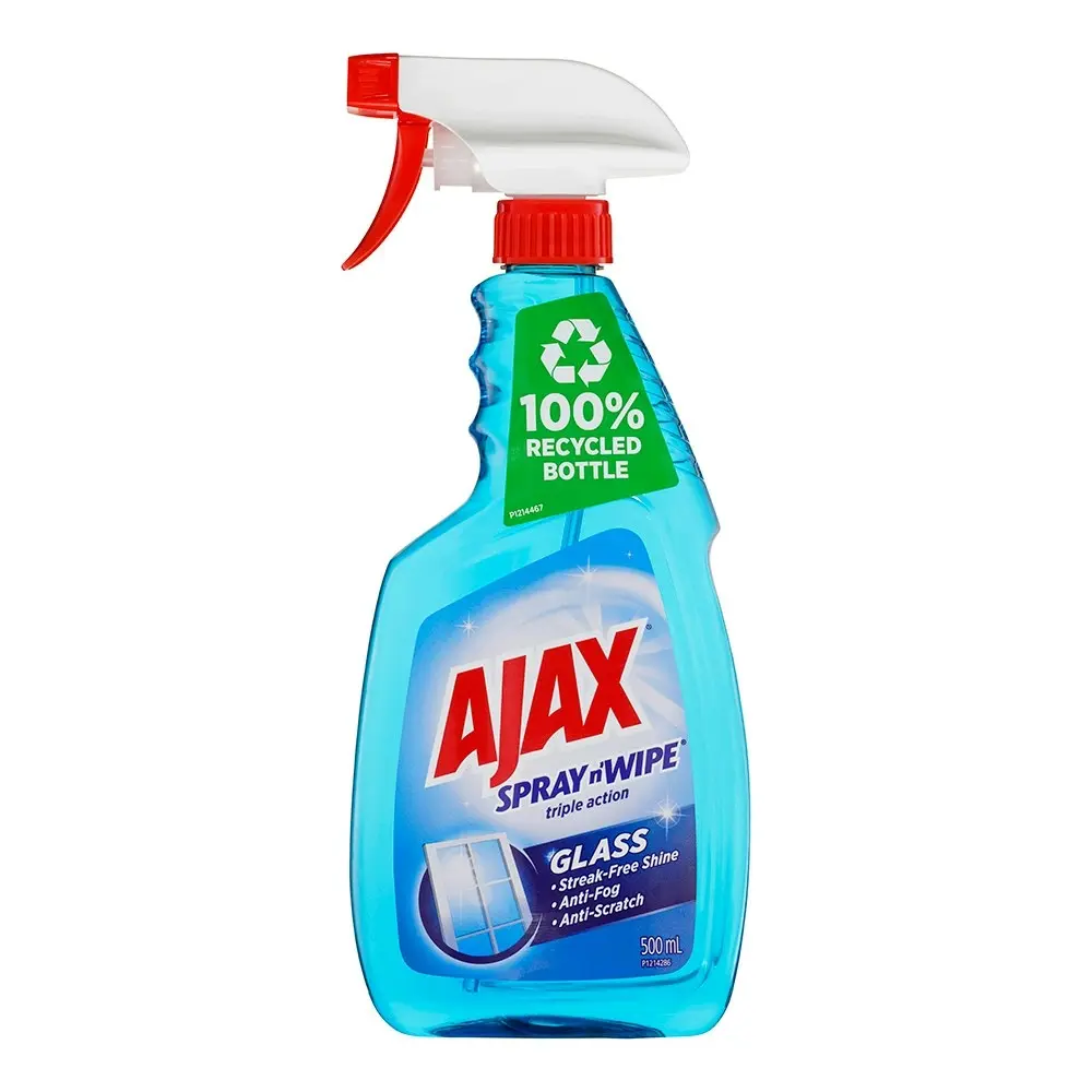 Ajax Spray n Wipe 500ml Streak Free Glass Shine Cleaner for Window/Door/Mirror - Home & Garden