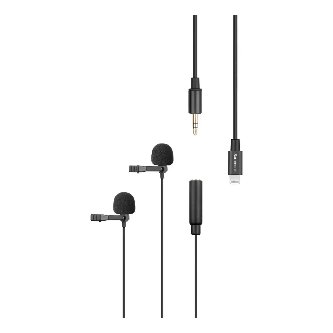 Saramonic LavMicro U1C Dual Omnidirectional Lavalier Microphone with Lightning Connector for iOS Devices (6m) - Electronics