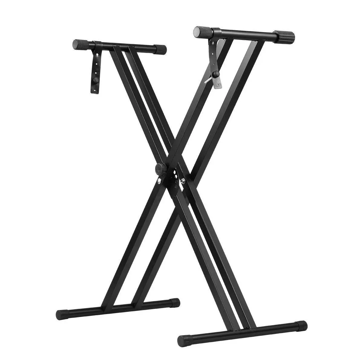 Melodic X Style Keyboard Stand Double Braced Music Piano Holder Folding Adjustable Height - Hobbies
