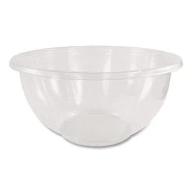 World Centric SBCS32 Pla Salad Bowls, 32 Oz, 6.7" Dia X 3.3" H, Clear, Plastic, 600/carton