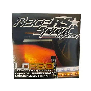 Race Sport RSSBKIT60 60" LED Running Board Light Strip Kit White Amber