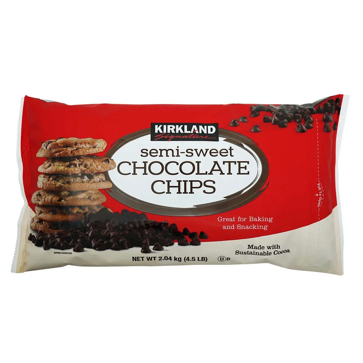 Kirkland Signature Semi Sweet Chocolate Chips 2kg - Groceries