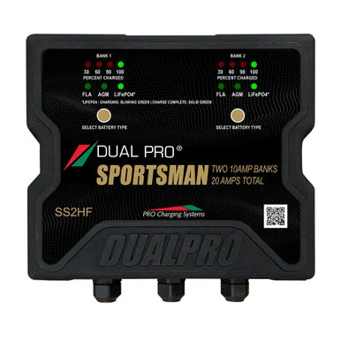 Dual Pro SS2HF Sportsman Series Hf Battery Charter - 20 Amp - 2 Bank