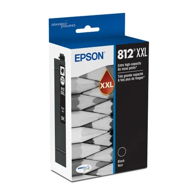 Epson T812XXL120S T812xxl120s (t812xxl) Durabrite Ultra Extra High-yield Ink, 2,200 Page-yield, Black