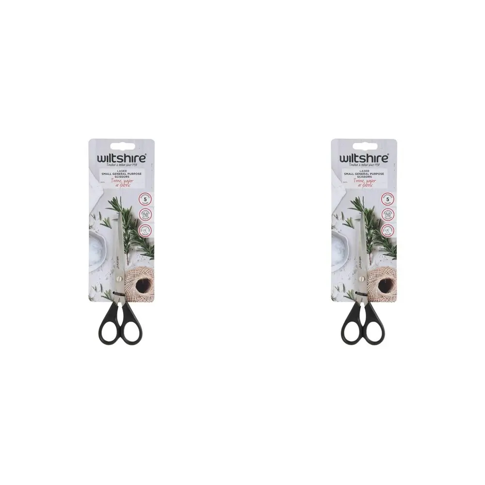 2PK Wiltshire Multi Purpose Sharpened Universal Kitchen Scissors Shears Small - Home & Garden
