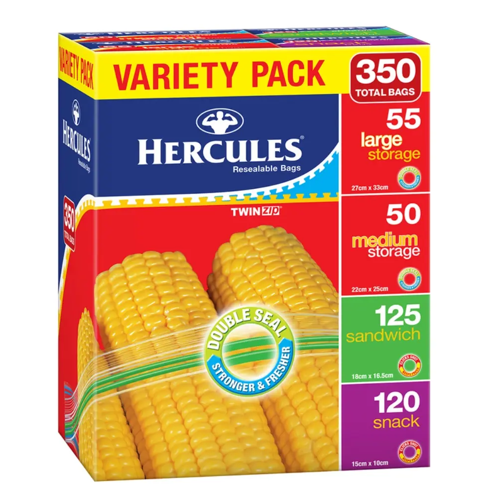 Hercules Variety Pack of Resealable Bags, 350 Count - Home & Garden