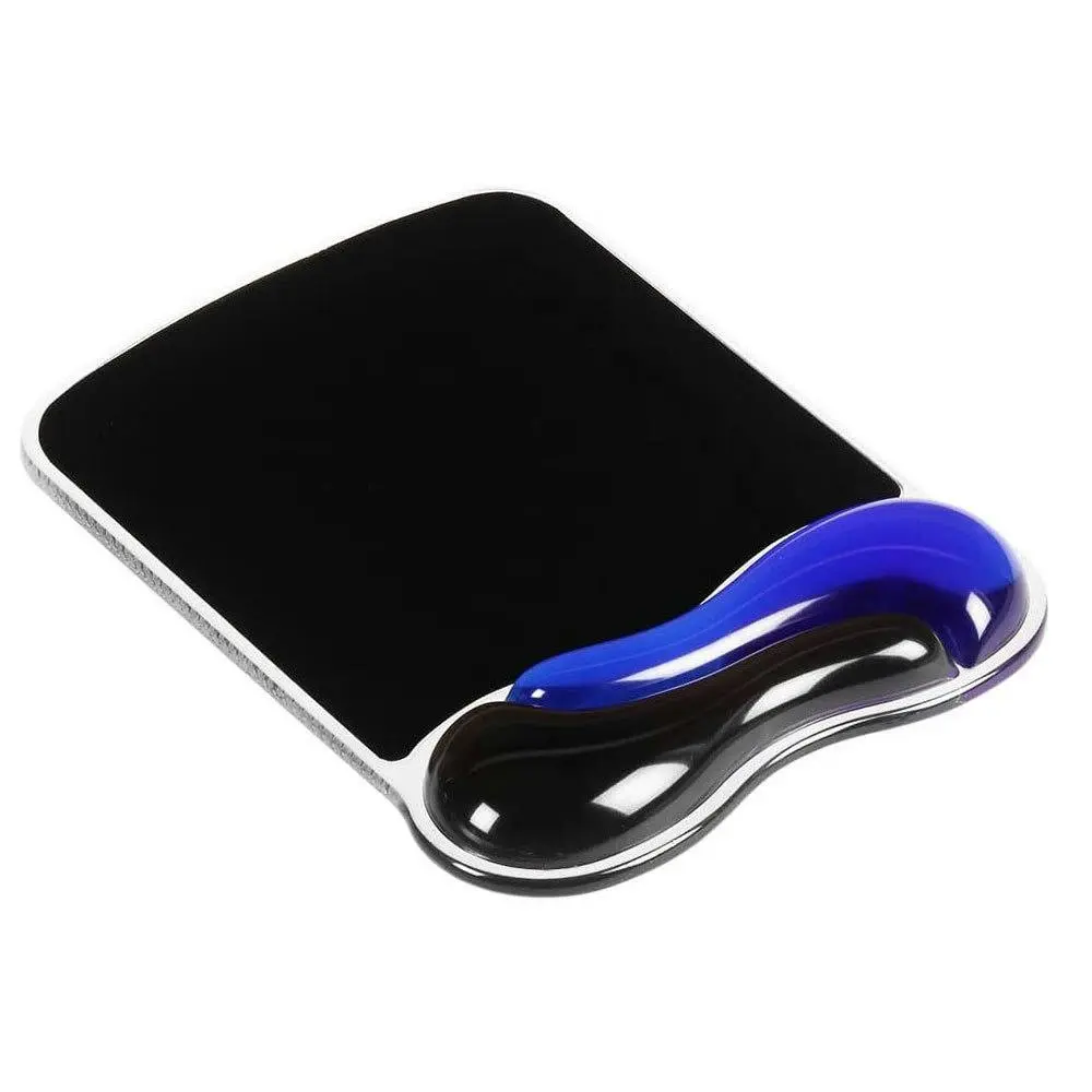 Kensington Duo Gel Pillow Mouse Pad Wrist Rest/Support Blue/Black for Computer - Electronics