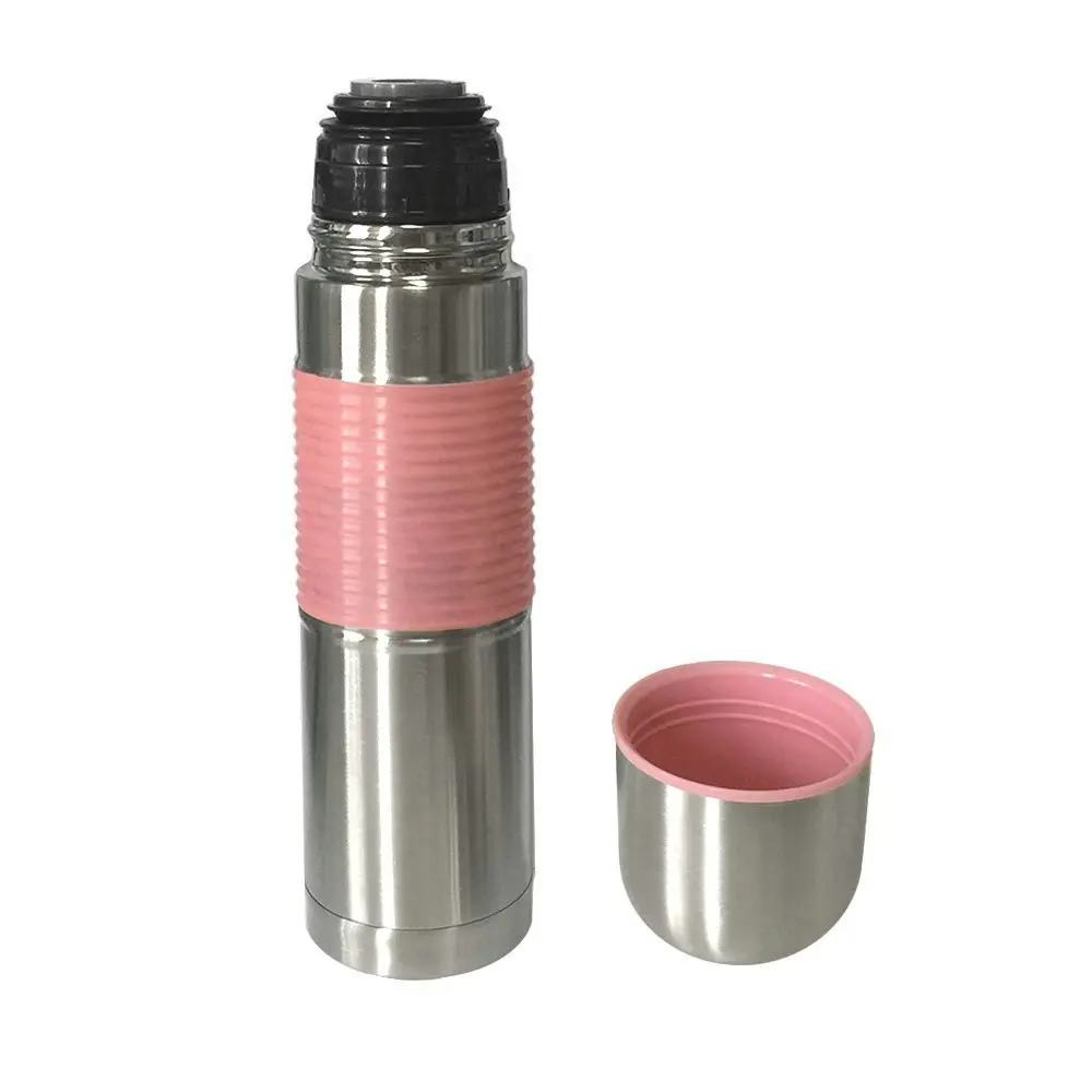 Stainless Steel 500ml Double Wall Vacuum Insulated Travel Flask Bottle/Cup Pink - Home & Garden