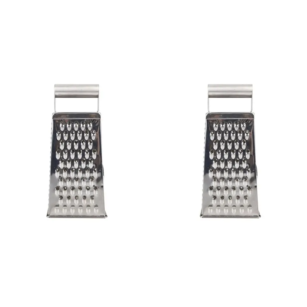 2x Appetito Stainless Steel Deluxe Grater 4-Sided Home/Kitchen Cooking Tool