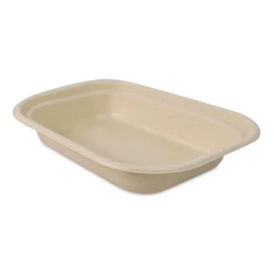 World Centric TRSCU8LFP Fiber Containers, 17 Oz, 6.02 X 8.02 X 1.5, Natural, Sugarcane Fiber, 400/carton