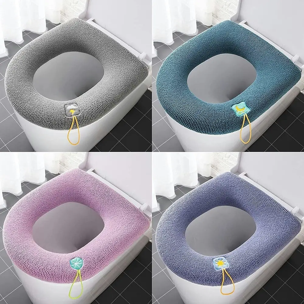 4 Pcs thickened toilet cover knitted toilet seat cover - Home & Garden
