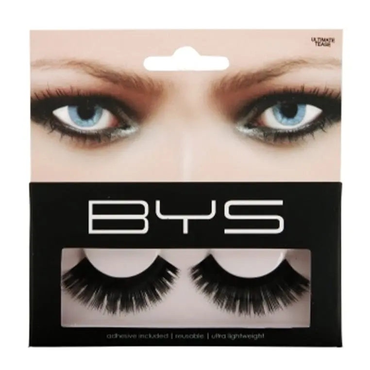 BYS Reusable Ultimate Tease Eye Lash Extensions Makeup Lashes Latex-Free Black