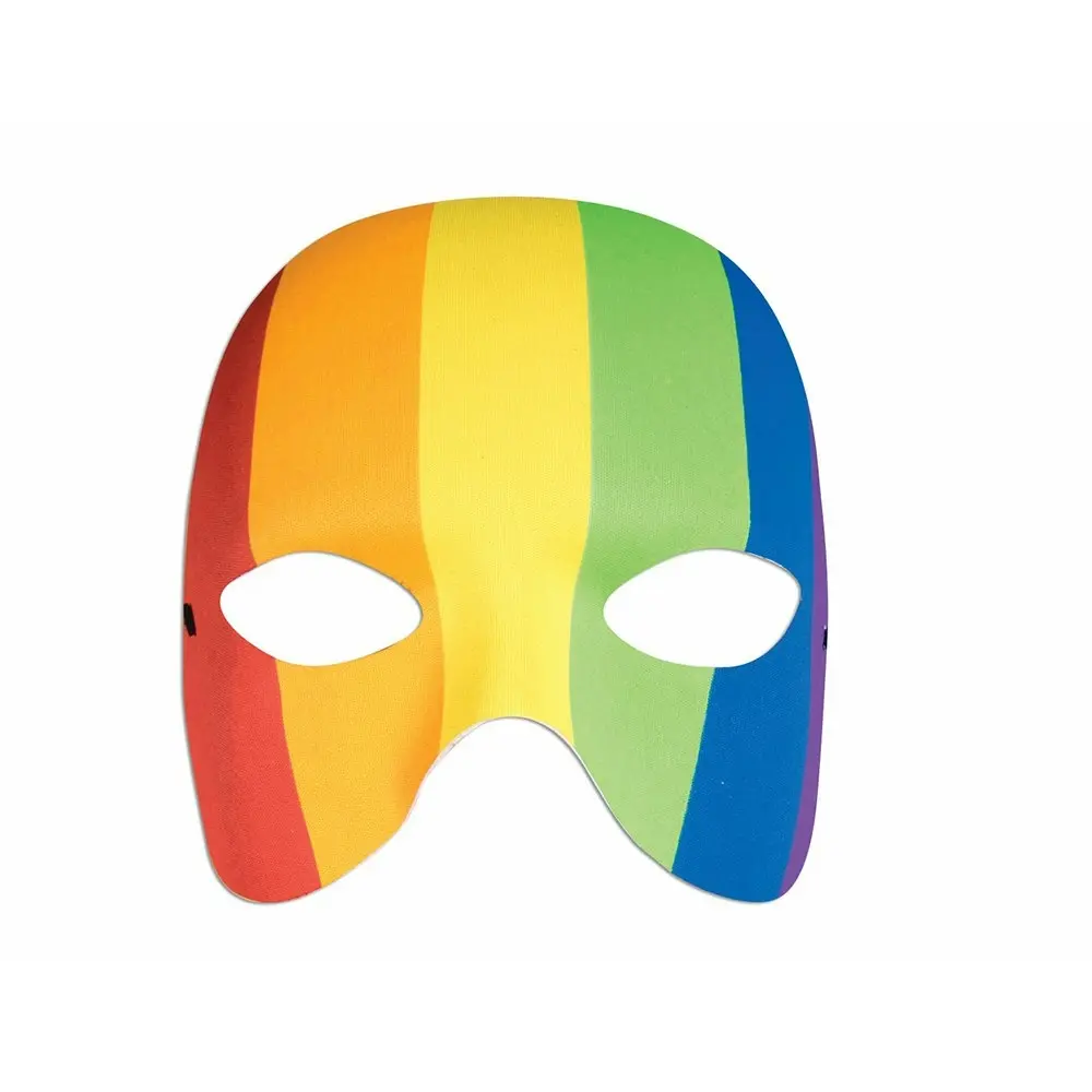 Forum Novelties Rainbow Half Mask Mardi Gras/Pride March Adult Unisex Costume - Fashion