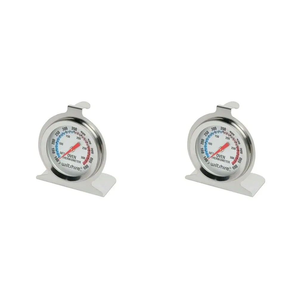 2PK Wiltshire Stainless Steel Standing/Hanging Oven Temperature Thermometer - Home & Garden