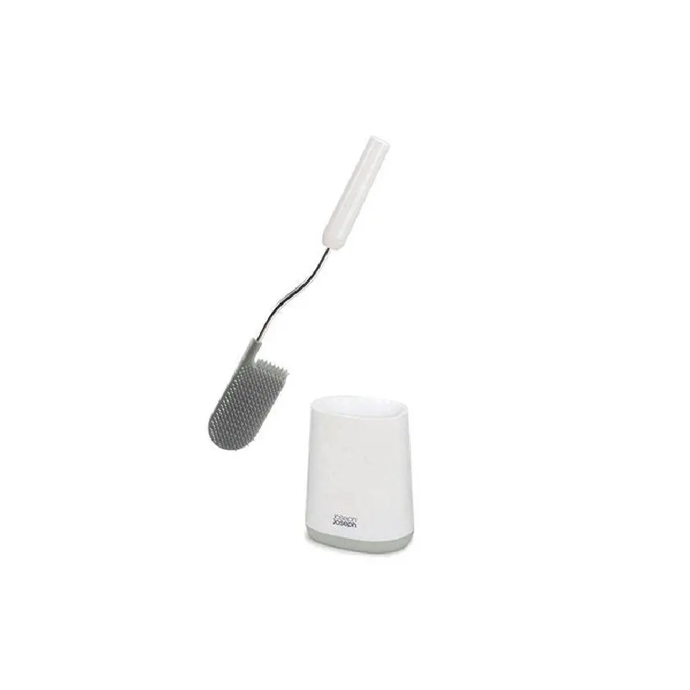 Joseph & Joseph 42cm Flex Lite Toilet Brush Bath Cleaner w/ Holder Storage Grey - Home & Garden