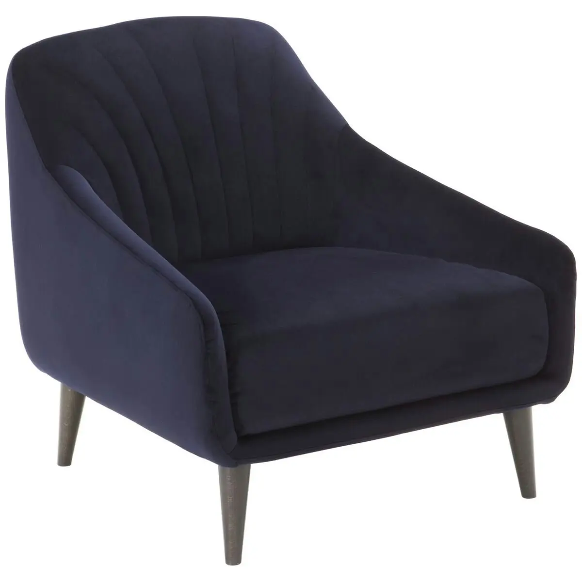 Natuzzi Editions Felicita Navy Blue Armchair Fabric - Furniture