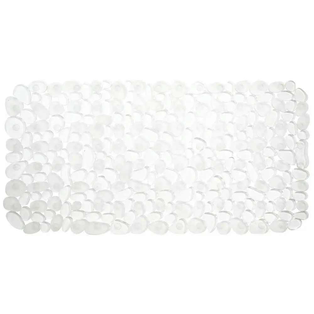 Idesign 67cm Pebble Bath Mat Clear Home Bathroom/Shower/Bathtub Slip Free - Home & Garden