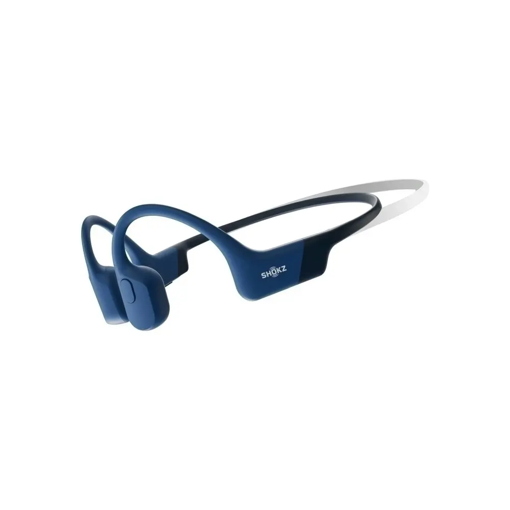 SHOKZ OpenRun MINI Bone Conduction Sports/Running Bluetooth Headphones Blue - Electronics