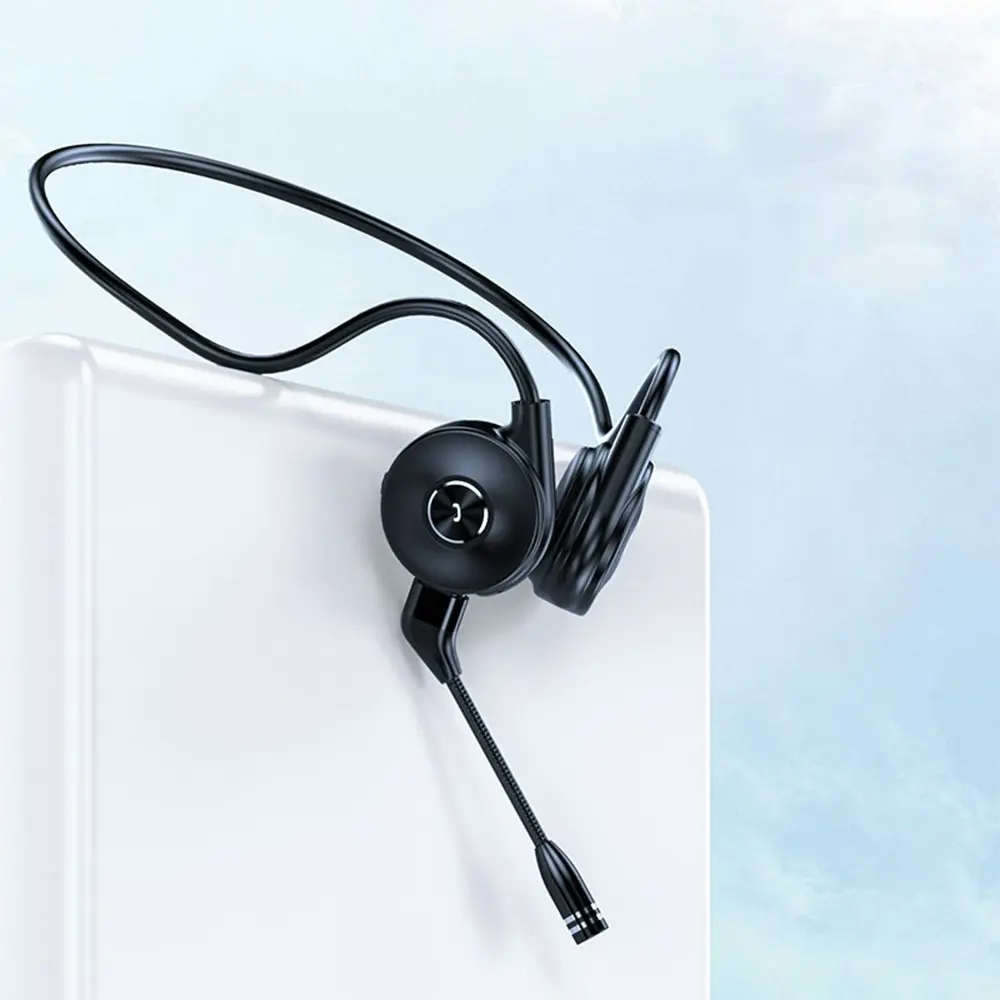 Bone Conduction Bluetooth Headset With Microphone Sport Stereo Headset - Electronics