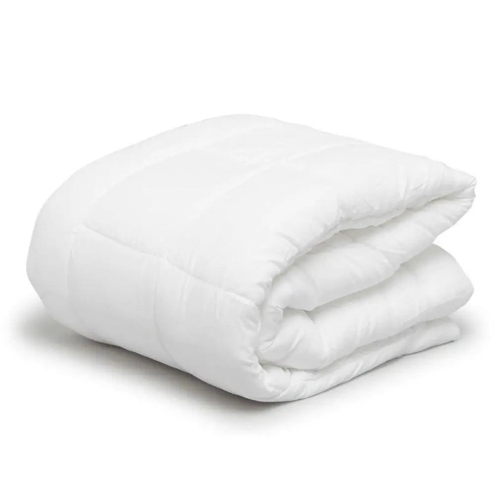 Sheraton Luxury Comfort Microfibre Quilt 350Gsm Doona/Blanket Double Bed White - Home & Garden