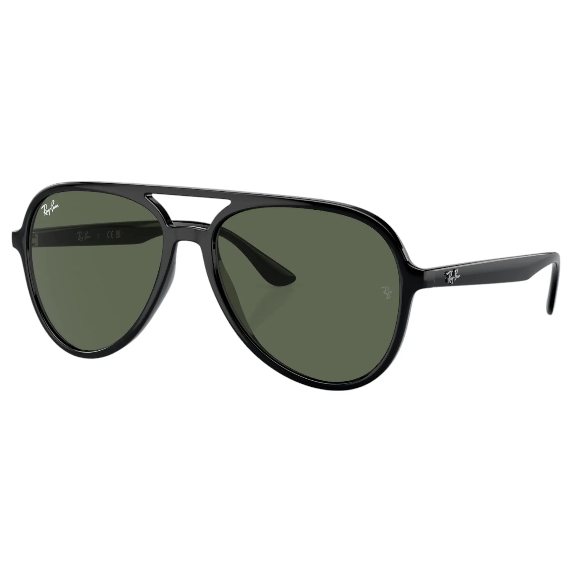 Unisex Ray Ban Sunglasses Rb4376 Polished Black/ Dark Green Sunnies - Fashion