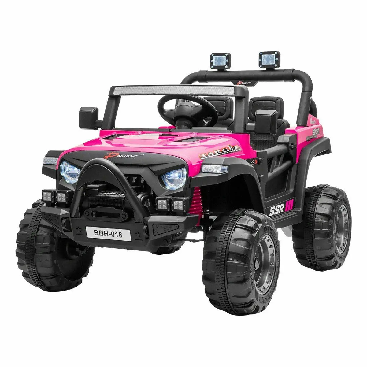 Kidbot Electric Ride On Car Kids Vehicle Toy Childrens Off Road Jeep Truck with Parental Remote Control MP3 Flashing Lights 2.4G Dual Openable Door - Toys & Games