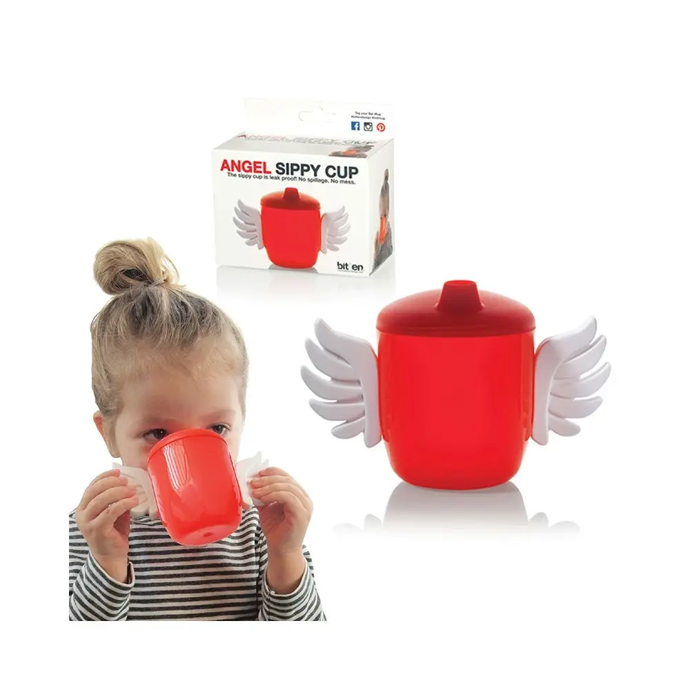 Gamago 14cm Angel Sippy Cup Leak/Spill Proof Kids/Children Drinking Mug Red - Baby