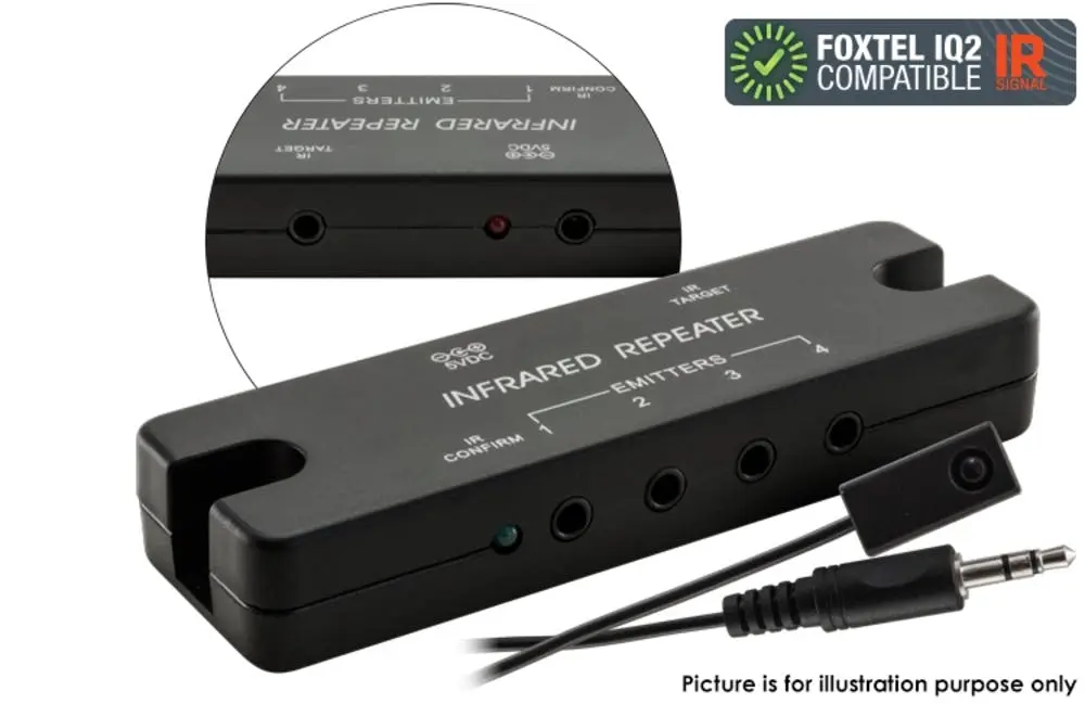 PRO1326 IR Infra-red Remote Control Extender Repeater Kit Foxtel IQ2 Compatible